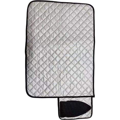 Esterilla de planchado plegable portátil resistente al calor, prensa de vapor para mesa, cama, viajes de negocios, cuidado de prendas. (1/5)