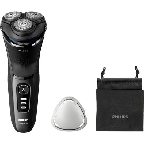 [NEUWERTIG] B-Ware Philips Rotationsrasierer Elektrorasierer S3244/12 Schwarz Akku Wiederaufladbar