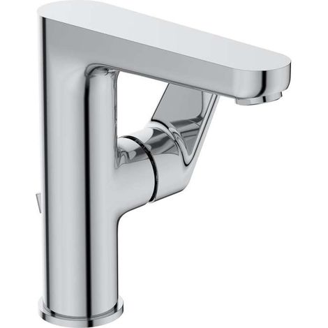 Ideal Standard Grifo de lavabo Cerafine O, H155, con vaciador, Salida 136mm, Cromo, BC703AA (1/4)