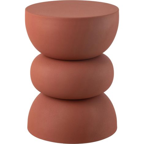 Table d'appoint ronde 32x32x43,5 cm en fer rouille - NALLA