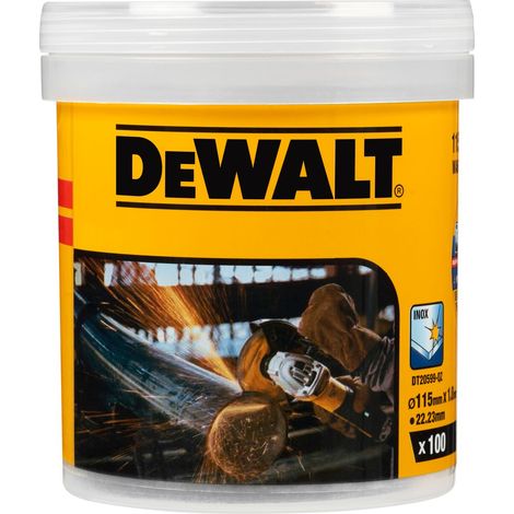 Dischi da taglio DeWalt DT20599-QZ 115 mm x 1 mm  – confezione 100 pezzi