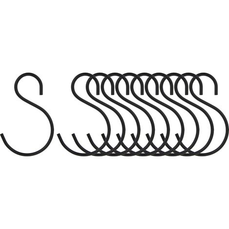Premier Housewares Sorello Matte Black Hooks - Set of 10