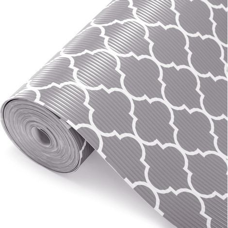 Set de table gris imprimé, 30200cm, tapis anti-humidité pour tiroir de meuble à chaussures, découpable. (1/5)