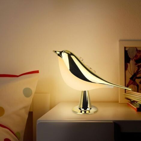 Bird Night Light Table Lamp, Dimmable Wireless Table Lamp, USB Rechargeable Touch Sensor Control Kindergarten Light with Bedroom Aroma Diffuser Function (1/4)
