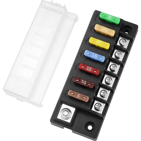 Boîte à fusibles compacte 6 voies, 150A, 12V/24V/48V DC (1/5)