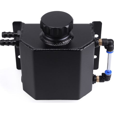 Car modification parts 1L square oil vent can 2L exhaust gas recovery can overflow can - OCC037 Black (1L) (1/4)