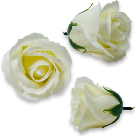 Rosa de jabón color crema (1/5)