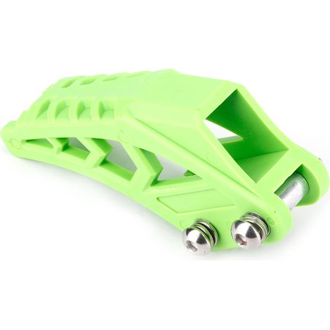 Grüne Kettenführung, kompatibel mit den Kettenschutzvorrichtungen der PIT PRO Quads mit 110ccm, 125ccm und 140ccm Hubraum. (1/5)