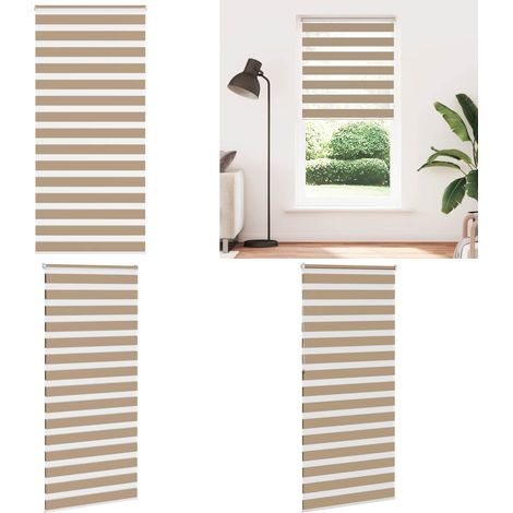 vidaXL Zebrarollo Sandbraun 105x230 cm Stoffbreite 100,9 cm Polyester (1/5)