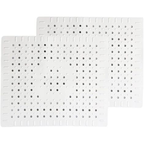 blanc Lot de 2 tapis de protection pour évier de cuisine en caoutchouc antidérapant durable, facile à nettoyer et à couper soi-même TRIMEC (1/5)