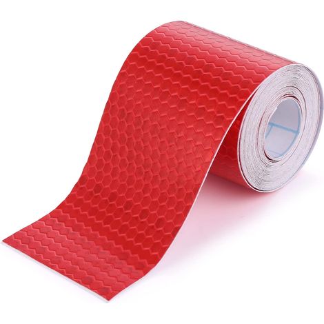 Hochwertiges, 1 Meter langes, selbstklebendes und zuschneidbares, wetterbeständiges Reflexband zur Sicherheitsmarkierung (rot).