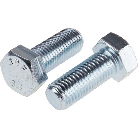 Rs Pro – Vis à tête hexagonale M16 x 40mm – Acier passivé et zinc – Lot de 25 vis – Pour fixation robuste dans bois dur (1/2)