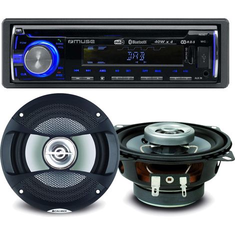 Pack sono voiture Autoradio Muse M-1229 DAB 160 Watts + 2 haut parleurs 10cm 80W
