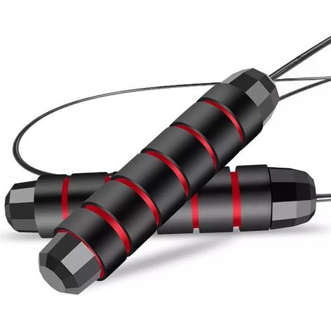 Corde à sauter lestée et réglable - Pour fitness, boxe, musculation, yoga, crossfit - Corde de sport professionnelle (1/5)