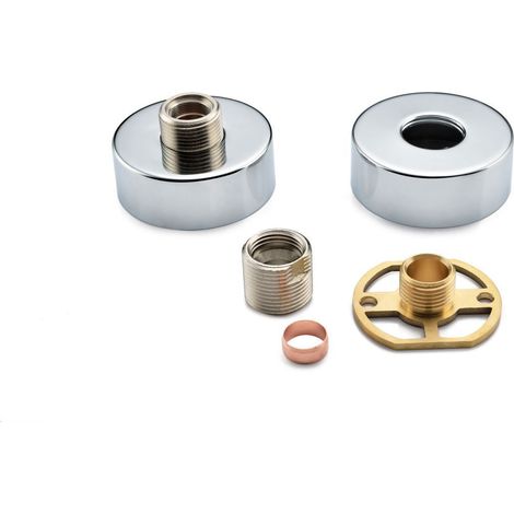 RAK Exposed Round Shower Bar Mixer with Easy Fitting Kit Pair - RAKSHW5003