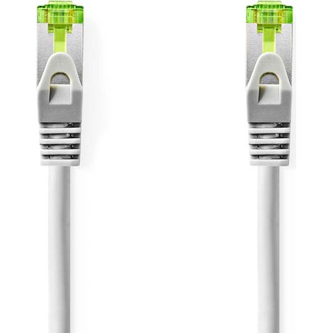 Cable de red cat7 sftp rj45 macho rj45 macho 100 metros sin enganches redondo lszh gris etiqueta