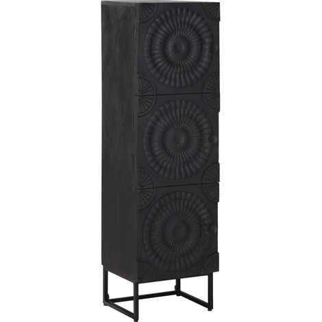 Credenza Madia Buffet Nero 35 x 30 x 120 cm CDS12704 (1/5)