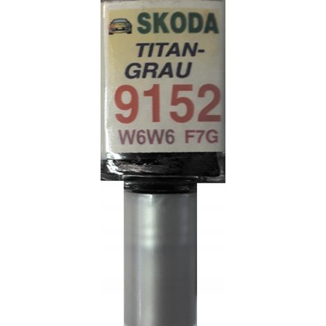 Reparación de arañazos en la pintura del Skoda 9152 W6 F7G color gris titanio, 10 ml ARA (1/5)