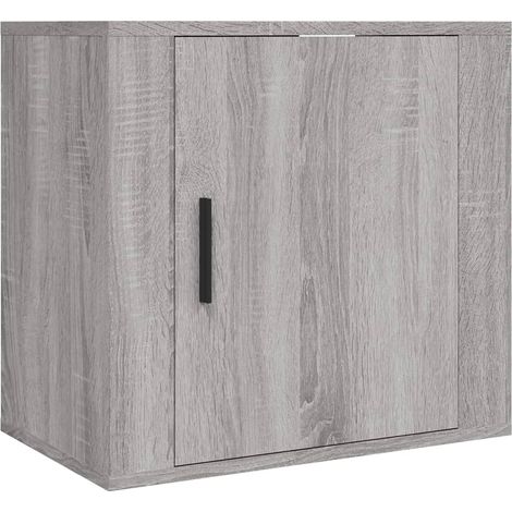 Maison Exclusive - Comodino a Muro Grigio Sonoma 50x30x47 cm