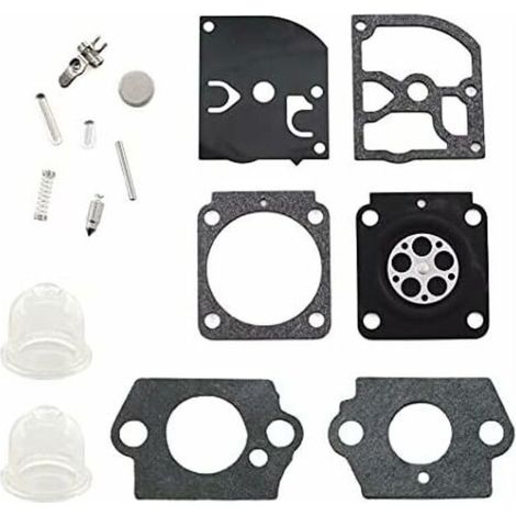 Kit de réparation de membrane de carburateur Stihl FS38 FS45 FS55 FS46 HS45 BG45 BG85 MM55 BT45 C1Q-S66 – 2 joints et 2 ampoules d'amorçage inclus (1/3)