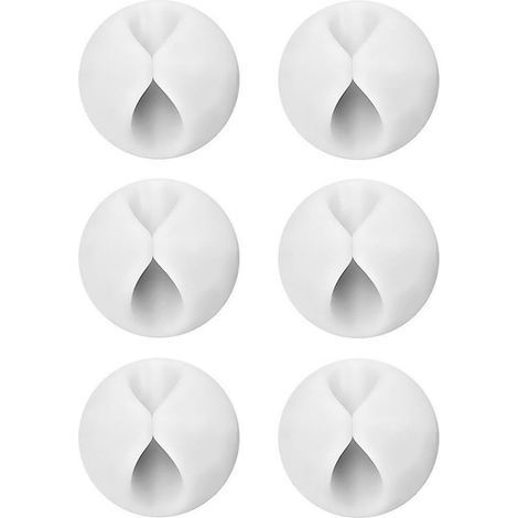 Lot de 6 clips de câble pour câble X-cable, plusieurs câbles d'alimentation de bureau vers USB- (1/2)