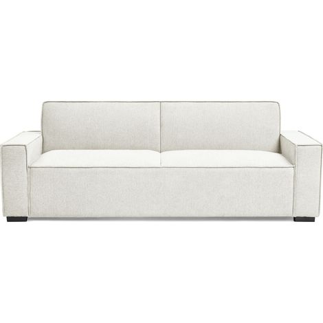 Canapé Convertible 3 Places "Romeo" 230cm Crème