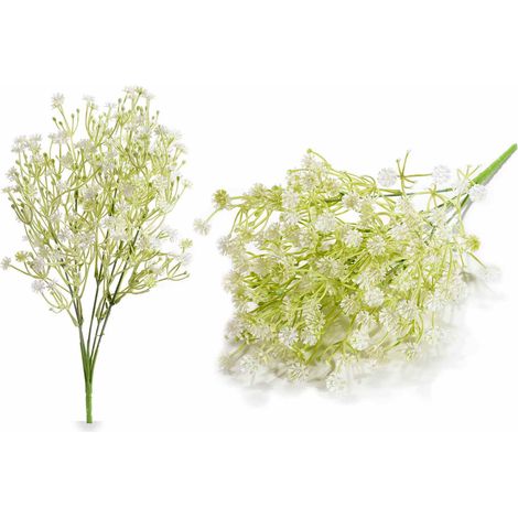 Fiorellini bianchi artificiali in mazzo / bouquet, set da 12 pezzi, cm 27 H (con gambo 36)