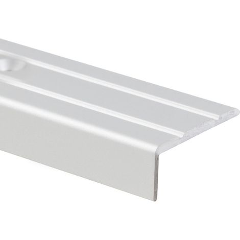 Winkelprofil Treppenkantenprofil Aluminium Vorgebohrt Silber 24,5 x 10 mm