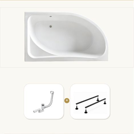 Baignoire CALMA 140x90 gauche sans tablier (1/5)