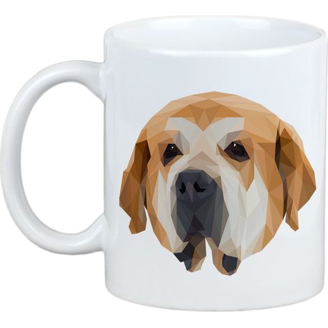 Tazza con foto e scritta "Mastino spagnolo" e scritta "Art-Dog" (cane geometrico). (1/5)