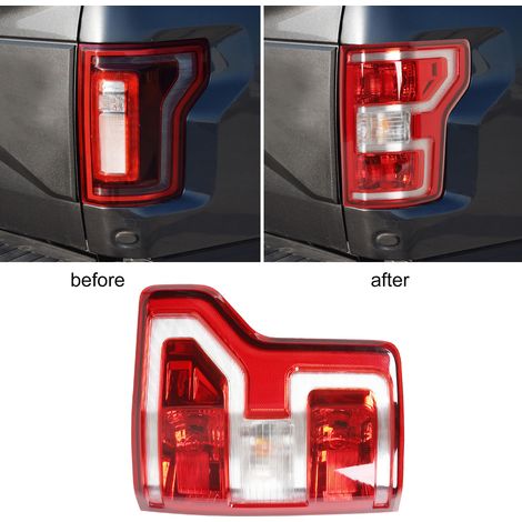 (Video verfügbar) LED-Rückleuchte für Fahrzeuge mit Kabelbaum und Glühbirnen, kompatibel mit Ford F-150 2018-2020, rechte Seite (übergroß). (1/5)