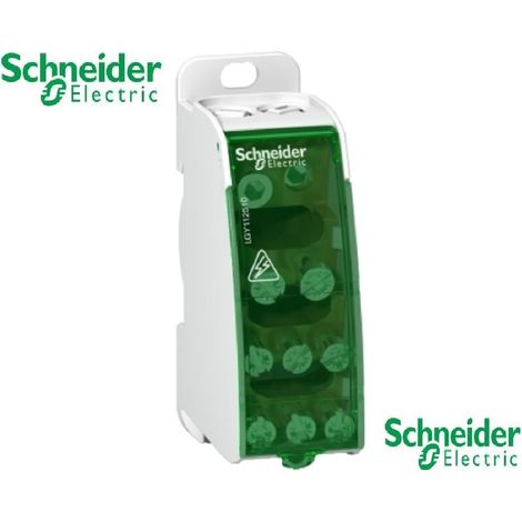 Schneider Electric – Répartiteur pour tableau électrique unipolaire 125A – 10 trous – Tension 440V AC – Courant 125A – Bornes à vis pour câbles 10 à 35mm²