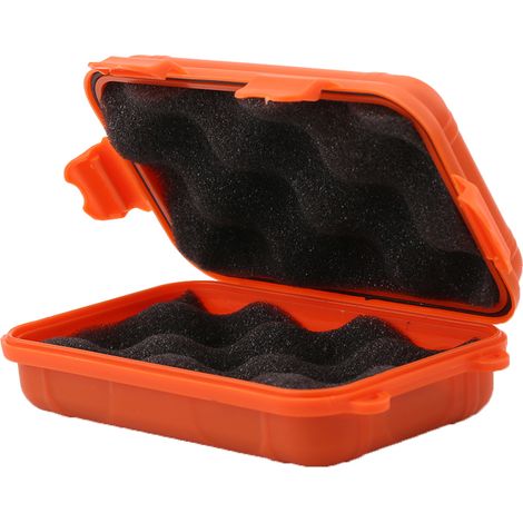 Boîte de rangement étanche et antichoc pour la survie en extérieur, orange, taille S. (1/5)