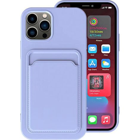 Custodia protettiva viola Floveme con slot per scheda SIM per iPhone 13 (1/2)