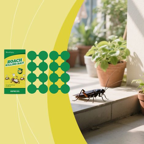 Cockroach attractant patches for kitchen, living room, bedroom corners, cleaning, cockroach repellent, and daily use - 16 cockroach attractant patches + 16 adhesive backing patches -- BIEMMEDUE (1/5)