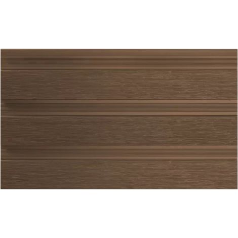 OMBREA Panneau brise-vue composite 5 m - lames verticales effet teck (1/5)