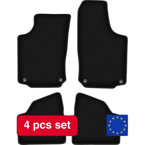 Tapis et moquettes, sur mesure pour Opel Corsa C, design léger, noir (1/5)
