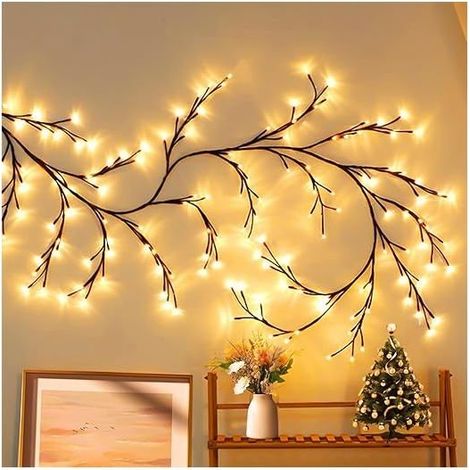 Arbre Lumineux LED, Illuminated Murale Interieur Vine Décoration, Decoration Murale Interieur Lumières de Vigne d'arbre 144 LEDs D (1/5)