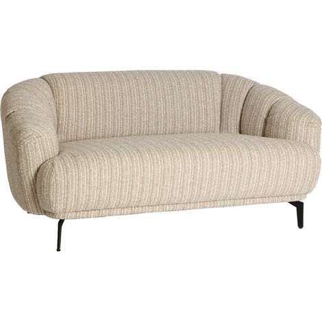 Canapé contemporain beige en tissu bouclette - beige (1/5)
