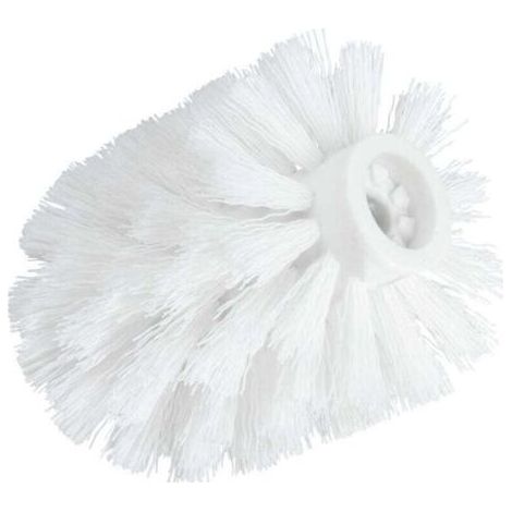 Tête de Brosse WC de rechange pour porte-brosse WC, avec adaptateur, Polypropylène, Ø 7,5 cm, blanc (1/4)