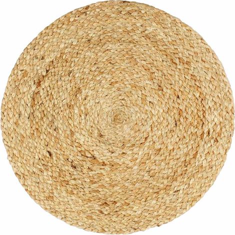 vidaXL Manteles individuales redondos 4 uds yute natural liso 38 cm (1/2)