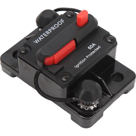 12V wasserdichter, manuell rückstellbarer Audio-Schutzschalter mit 60A-Sicherung für Autoradiosysteme (1/5)