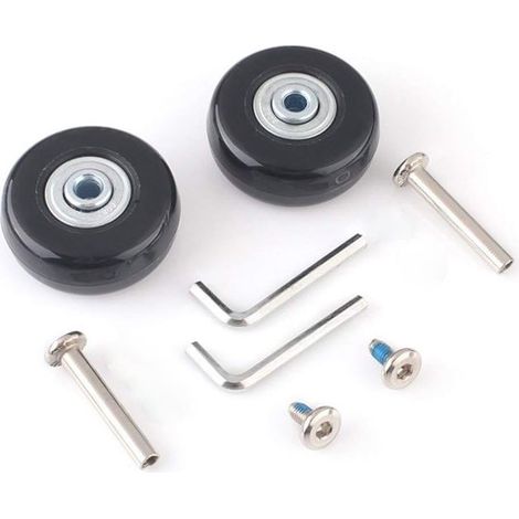 Kit de reparación para ruedas de equipaje, juego de 2 piezas, eje de goma silencioso, rueda de repuesto para de equipaje (45  6  18 mm) (1/4)
