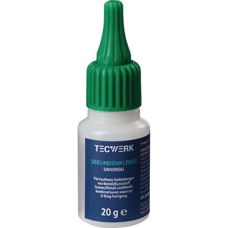 Pegamento  instantáneo  Univ.20g  NSF  S4  incoloro  botella  TECWERK (1/2)
