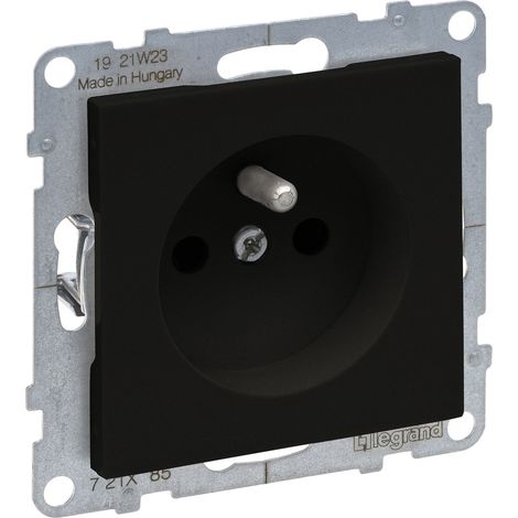 Presa 2P+Z - 16 A - 250 V - morsetti a vite, NERO SUNO (1/4)