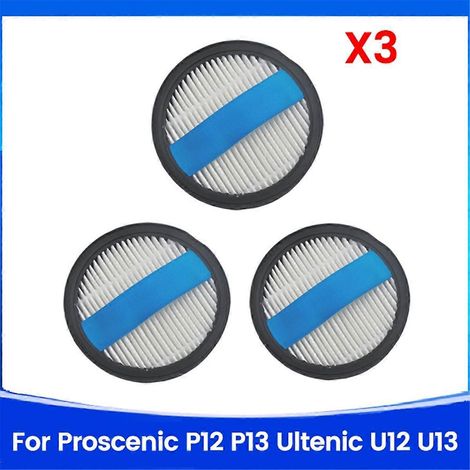 Lot de 3 filtres HEPA pour aspirateurs P12, P13 et U12/U13 - Pièces de rechange - Filtre lavable (1/5)