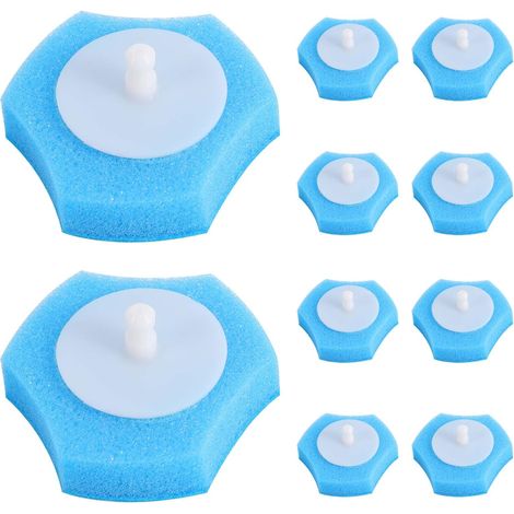 Lot de 36 têtes de rechange pour brosse de toilette, brosses de rechange pour nettoyeur de toilettes, jetables