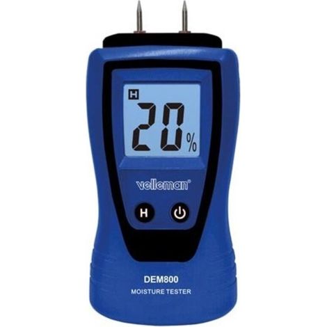Humidimètre - Bois - Béton - Plâtre - Papier - Carton - Écran LCD - Fonction Hold - Précision 5 % à 90 % - 142 g - 154 x 68 x 26 mm (1/4)