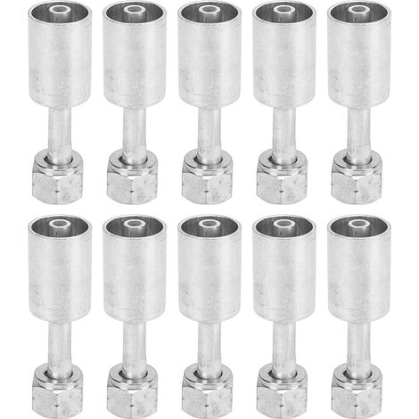 10pcs Raccord de Flexible Climatisation R134 avec Manchon 3/8 Pouce 180 Degrés pour Voitures Camions Engins de Chantier (1/5)
