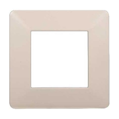Plaque compatibles Vimar Plana 2 modules plastique couleur sable Ettroit EV83209